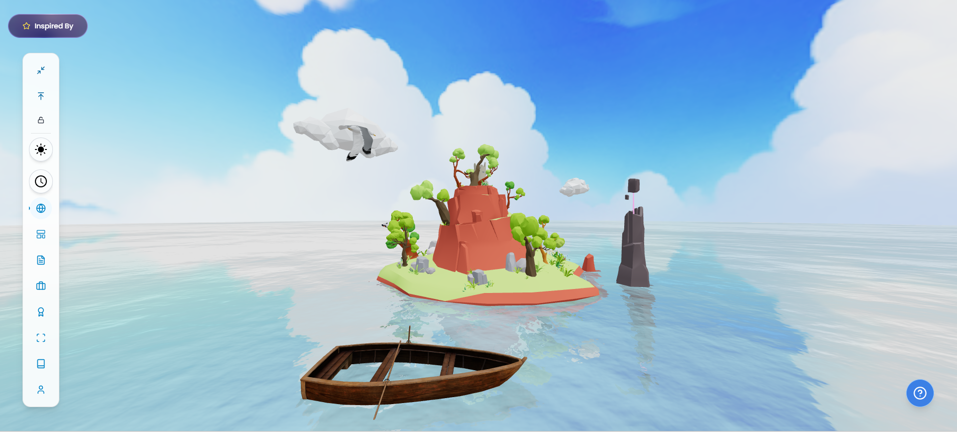 3D Island Scene